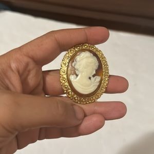 Vintage Western Germany cameo pin